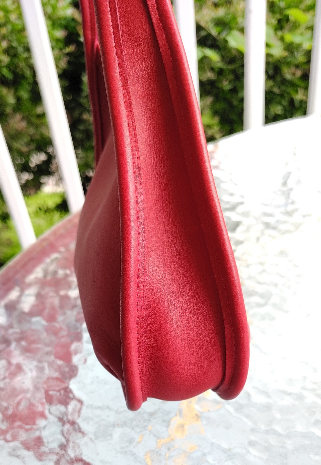 Coach RARE MINI 9027 Cherry Red Leather Ergo Shoulder Bag
