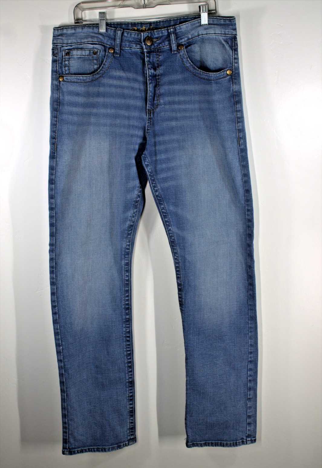 ROCK 47 Wrangler denim slim straight men’s jeans 34 X 36 cowboys western jeans