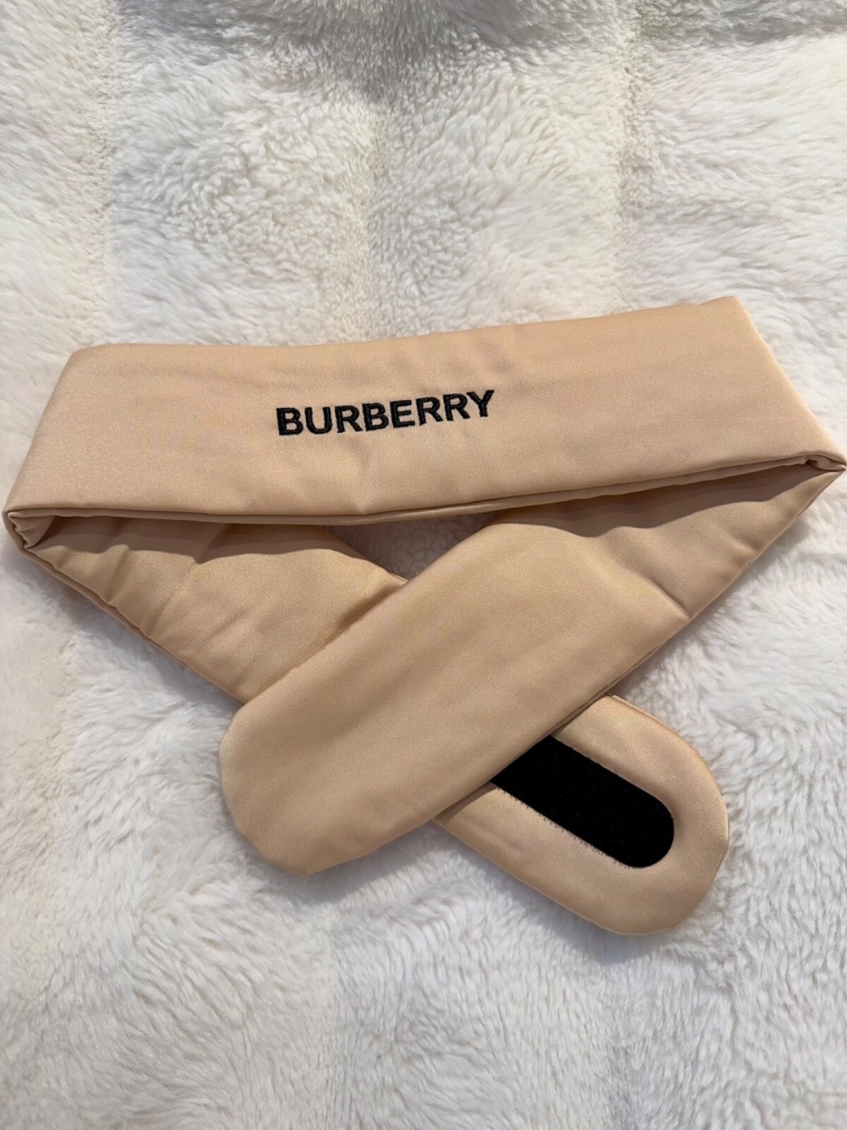 Burberry Beauty Beige Padded Silky Headband – Luxury Spa & Makeup Wrap
