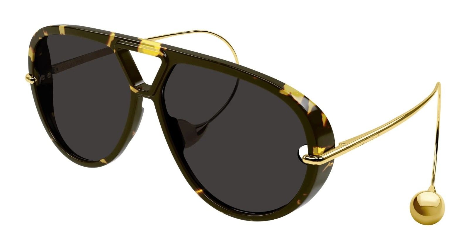 Bottega Veneta BV1273S Havana With Gold/Grey (005) Sunglasses