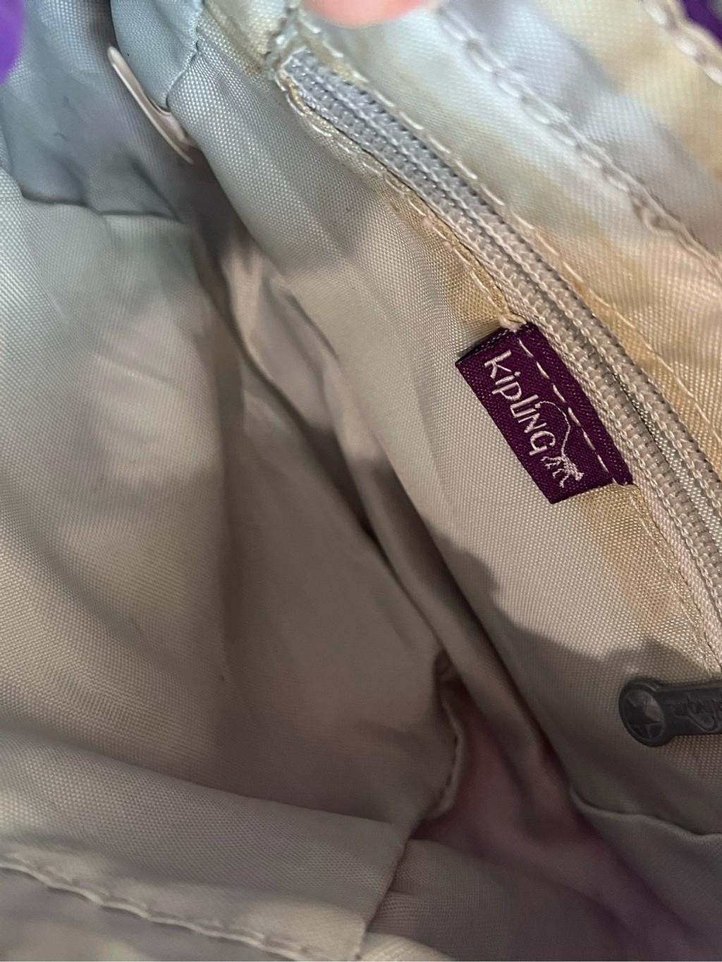 KIPLING PURPLE CRINKLE NYLON MINI CROSSBODY BAG