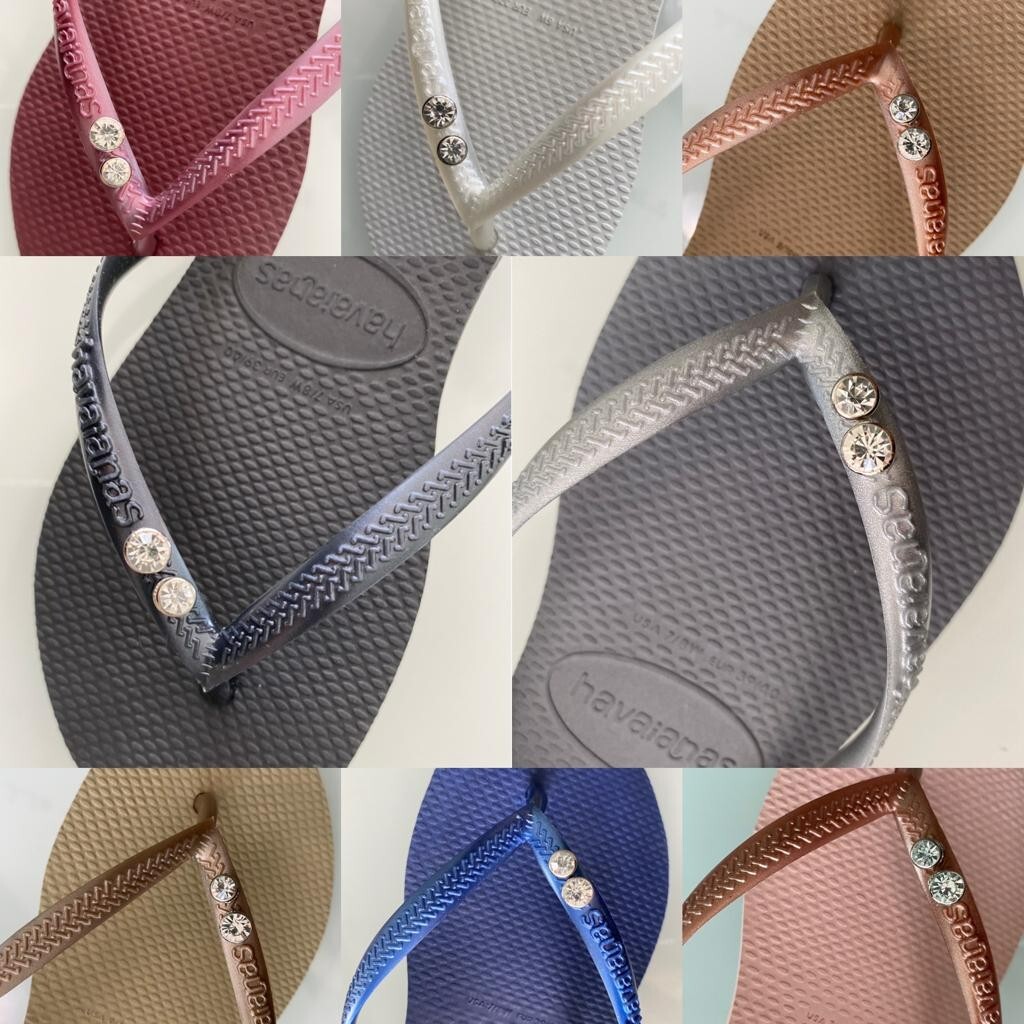 Havaianas Slim Flip Flops Women with 2 Crystals and Personalized