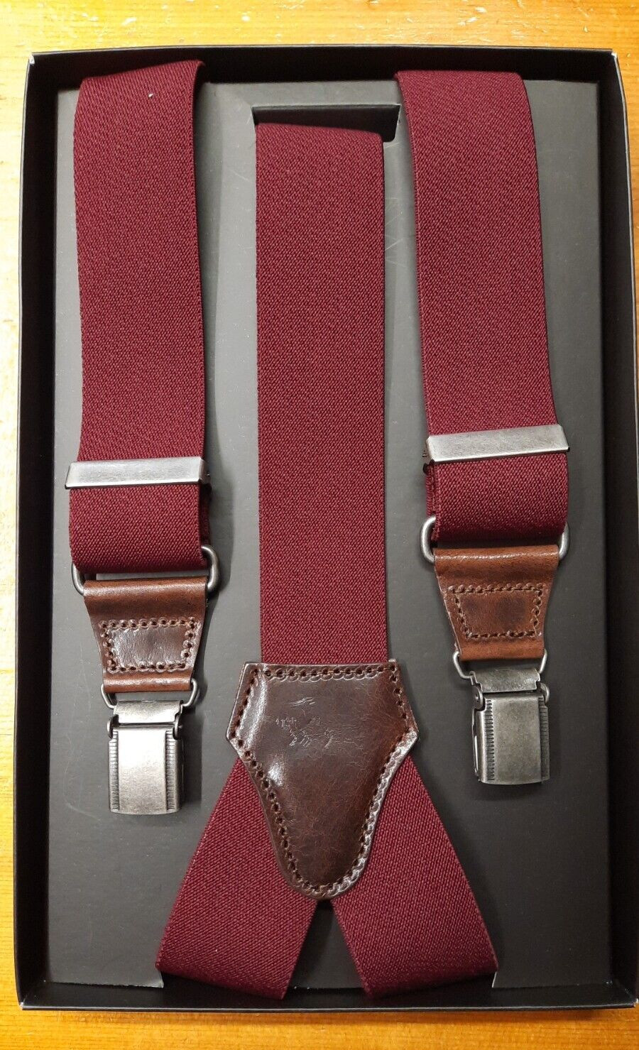 36mm Solid Color Edge Brace with Leather Inserts – 100% Made in Italy