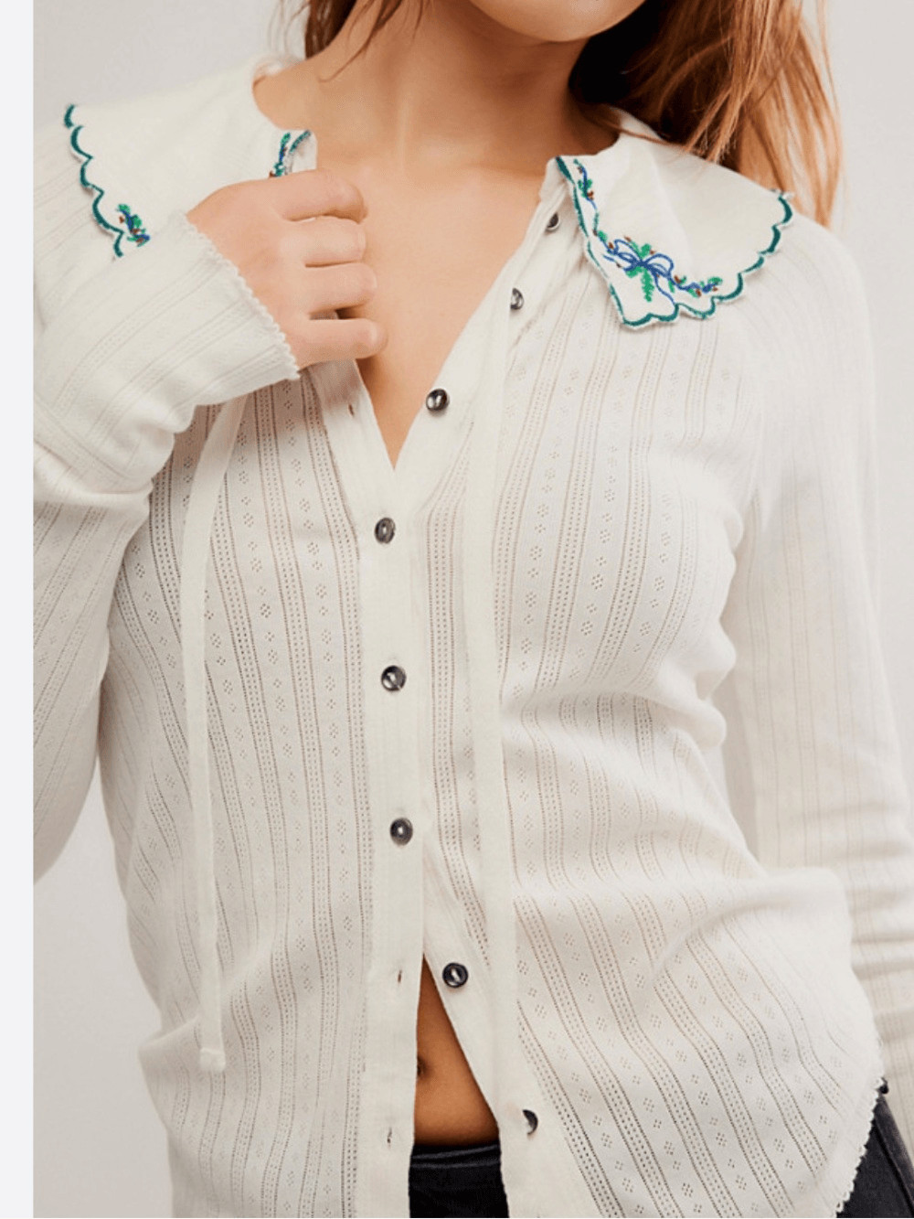 Free People Juniper Long Sleeve Cardigan, Cream, Size XL, NWOT