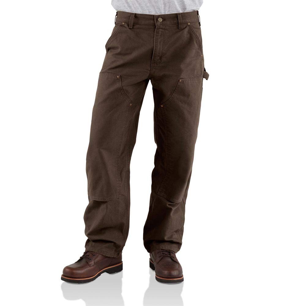 Carhartt Loose Straight Washed Duck Double-Front Dungarees – Dark Brown – 31×34