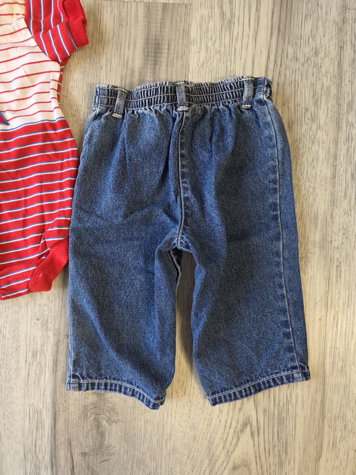 Vintage Baby Boy 6M Nautical Outfit Lot Healthtex Sailboat Tommy Hilfiger Jeans