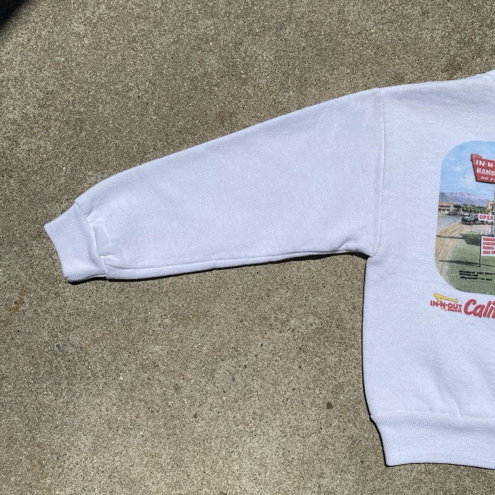 Rare 1980s In-N-Out Burger Crewneck Sweater Kids Vintage Small 6-8 Made In USA