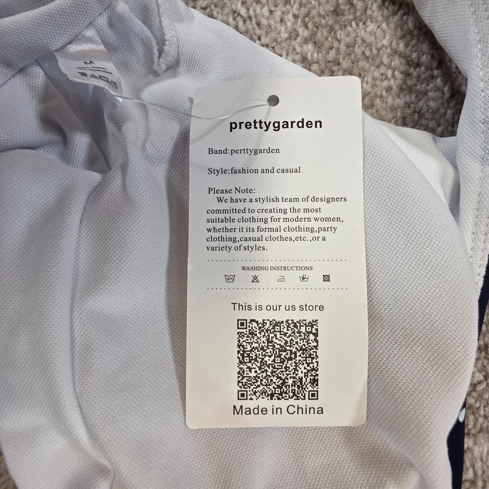 Prettygarden U Neck One Piece Swimsuit Medium NEW