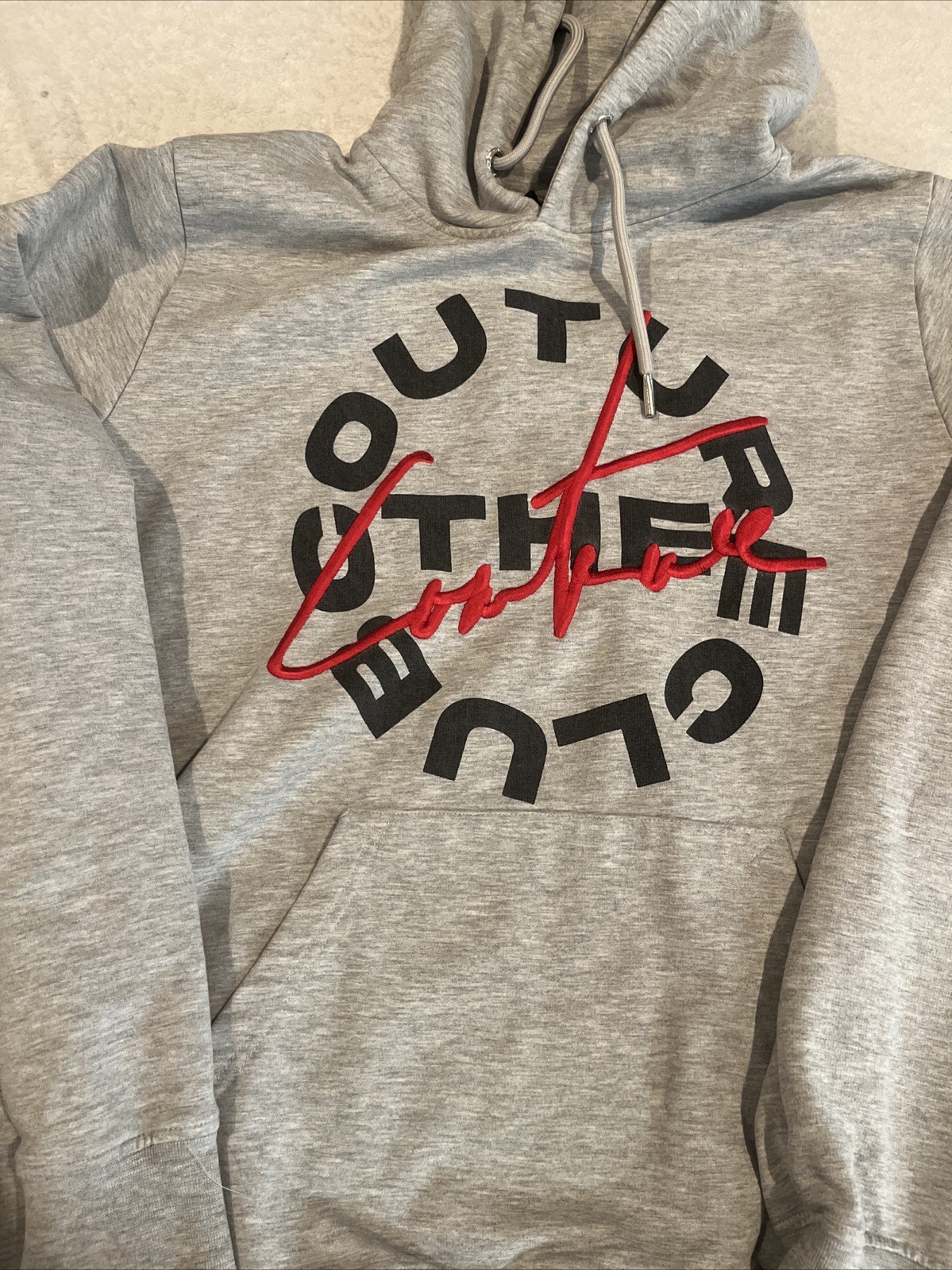 The Couture Club Hoodie And Sweatpants Stitched Gray Size Large