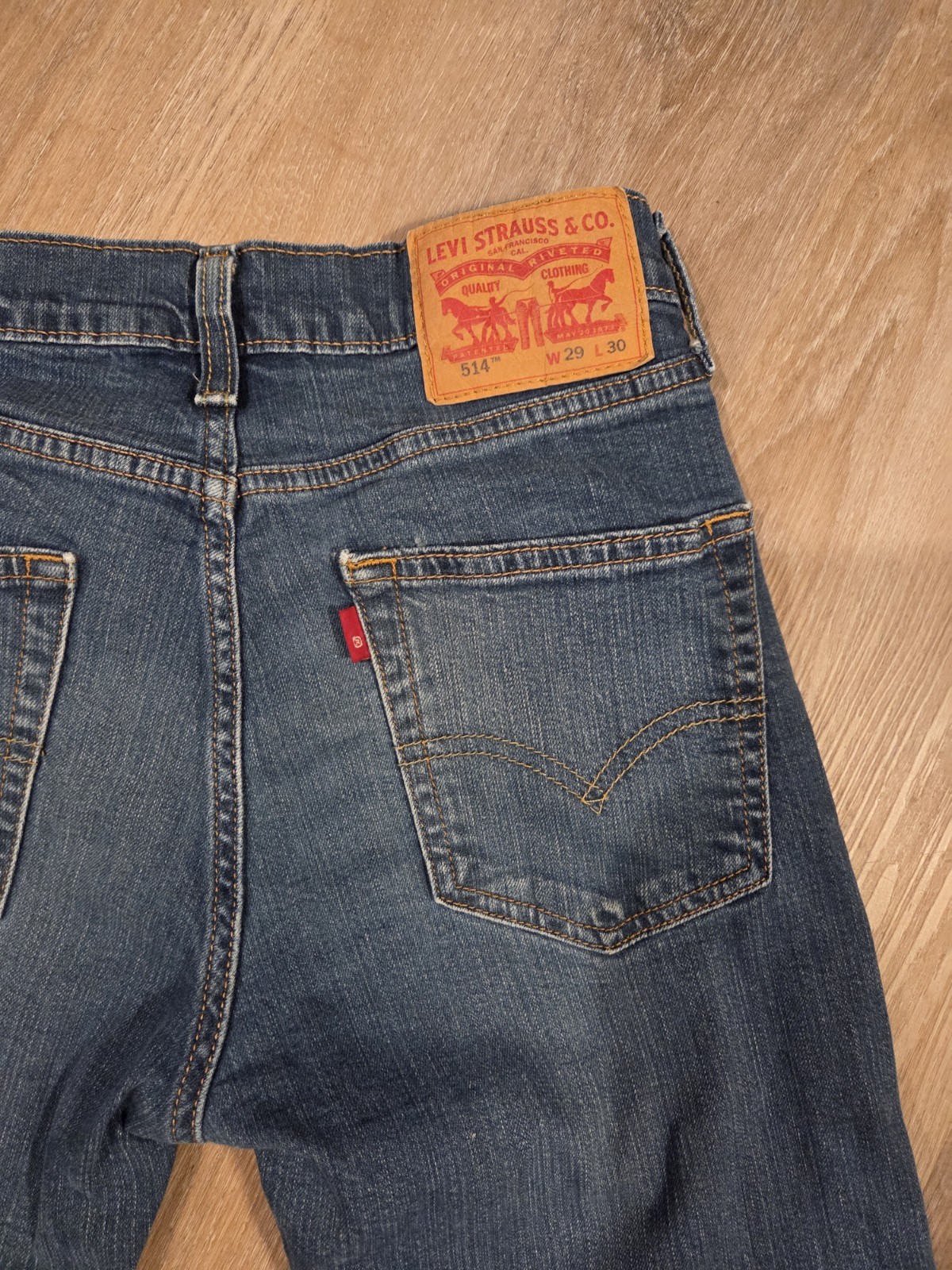Levi’s 514 Men’s 29×30 Slim Straight Jeans Blue Medium Wash Denim 5-Pocket