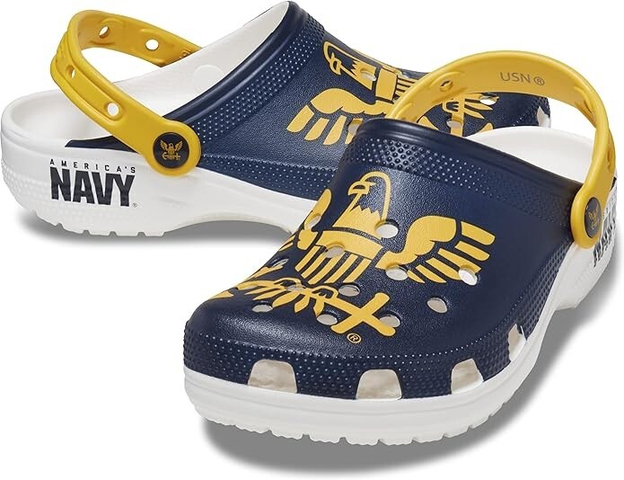 Crocs 207750-94S-M9/W11 Unisex Classic United States Military Clogs, 9M/11W Navy