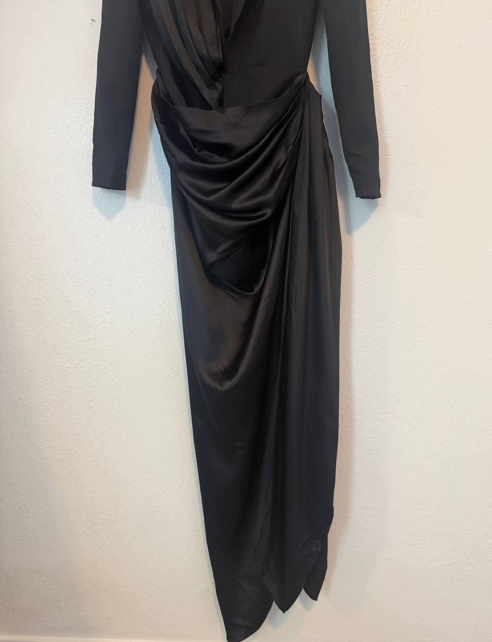 NWT Donnée Par Dieu YRIS Black Draped Blazer Maxi Dress Small