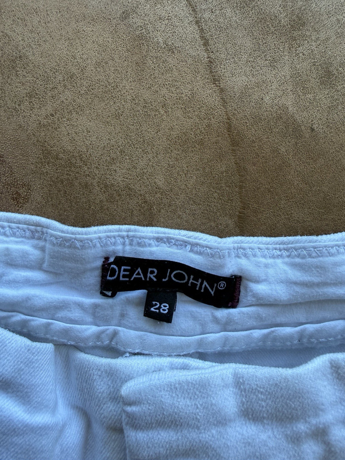 Dear John Cuffed Shorts Women’s 28 White Chino Preppy Summer Vacation Resort