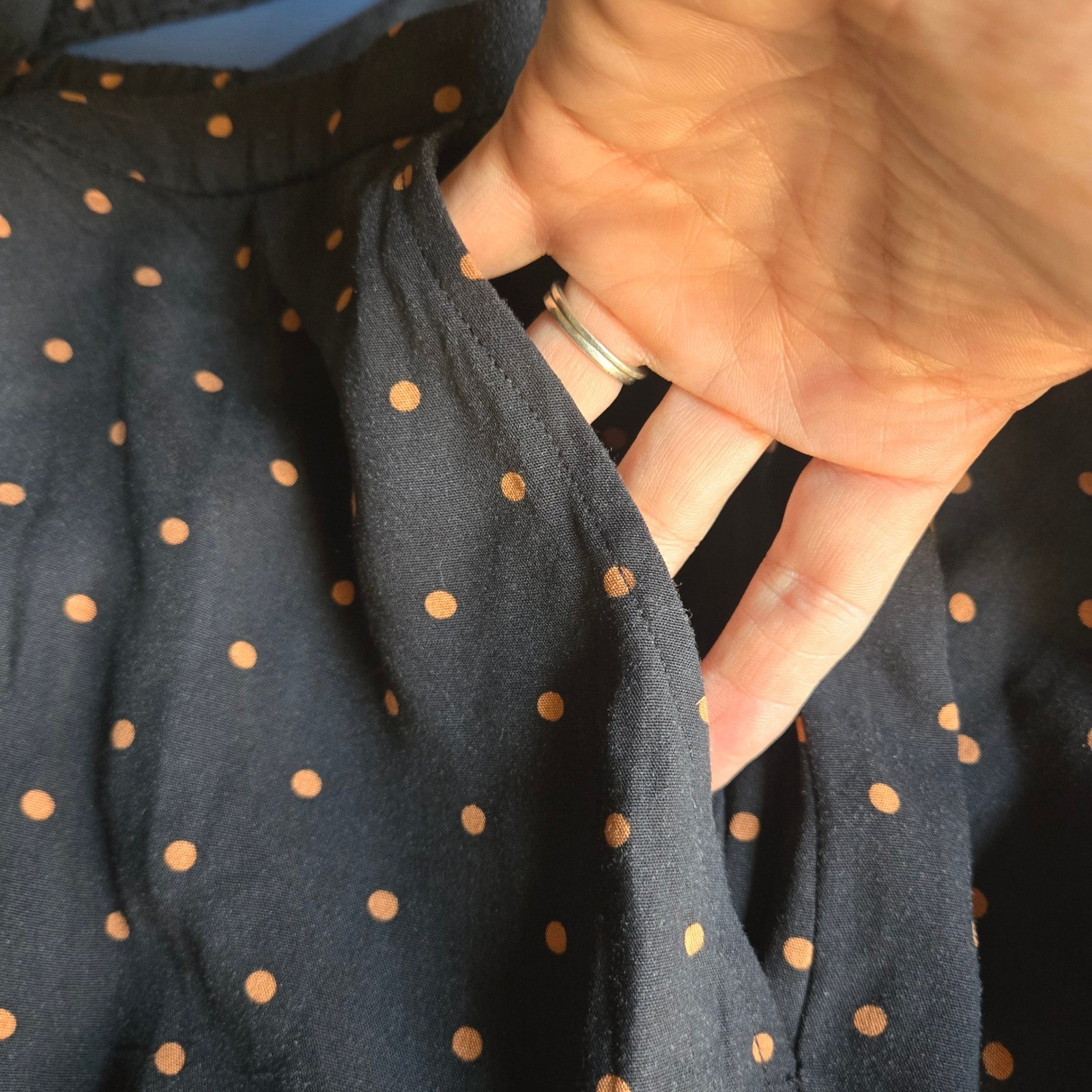 Black With Orange Polka Dot Wide Leg Crop Pants Womens 3X Nordstrom Rack
