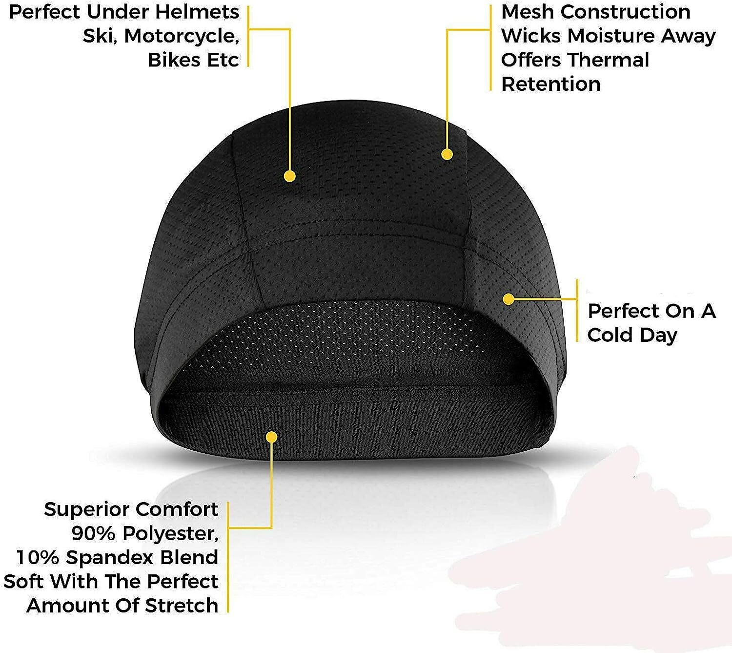 Soft Helmet Liner Quick-Dry Skull Cap Cycling Headgear Bicycle Breathable Beanie