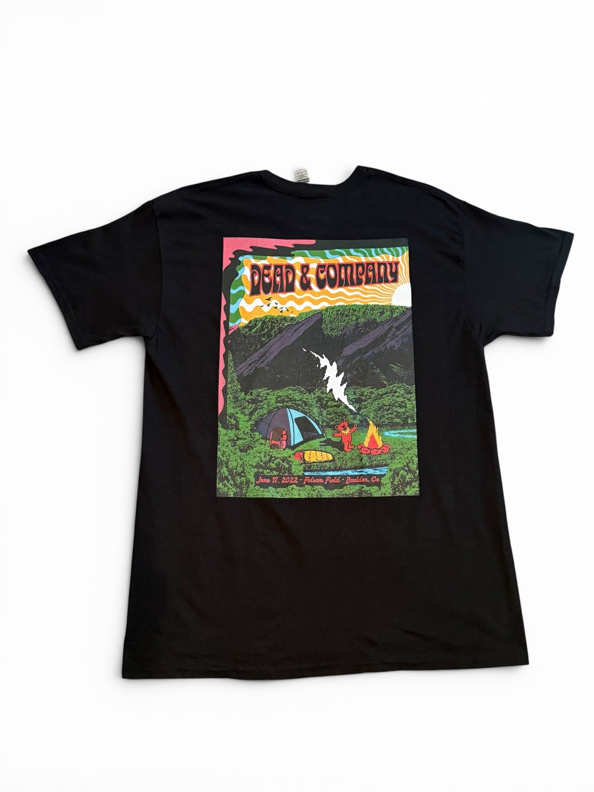 Dead and Company Summer 2022 Show Shirt Folsom Field, Boulder CO black XL NWOT