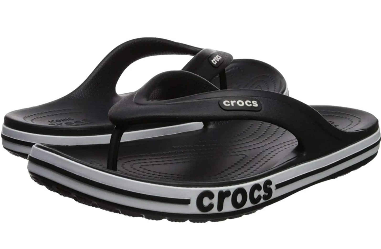 CROCS Unisex Bayaband Flip Flop Sandal, Black, Men’s Size 13 – Brand New