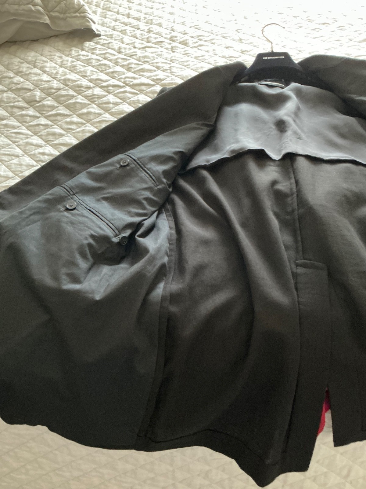 Ann Demeulemeester Agnes Comfort Black Jacket 44 B48″