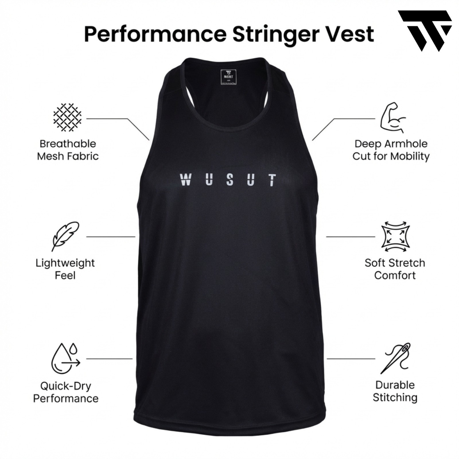 Men s Gym Stringer Tank Top Sleeveless Bodybuilding Muscle Workout Shirts