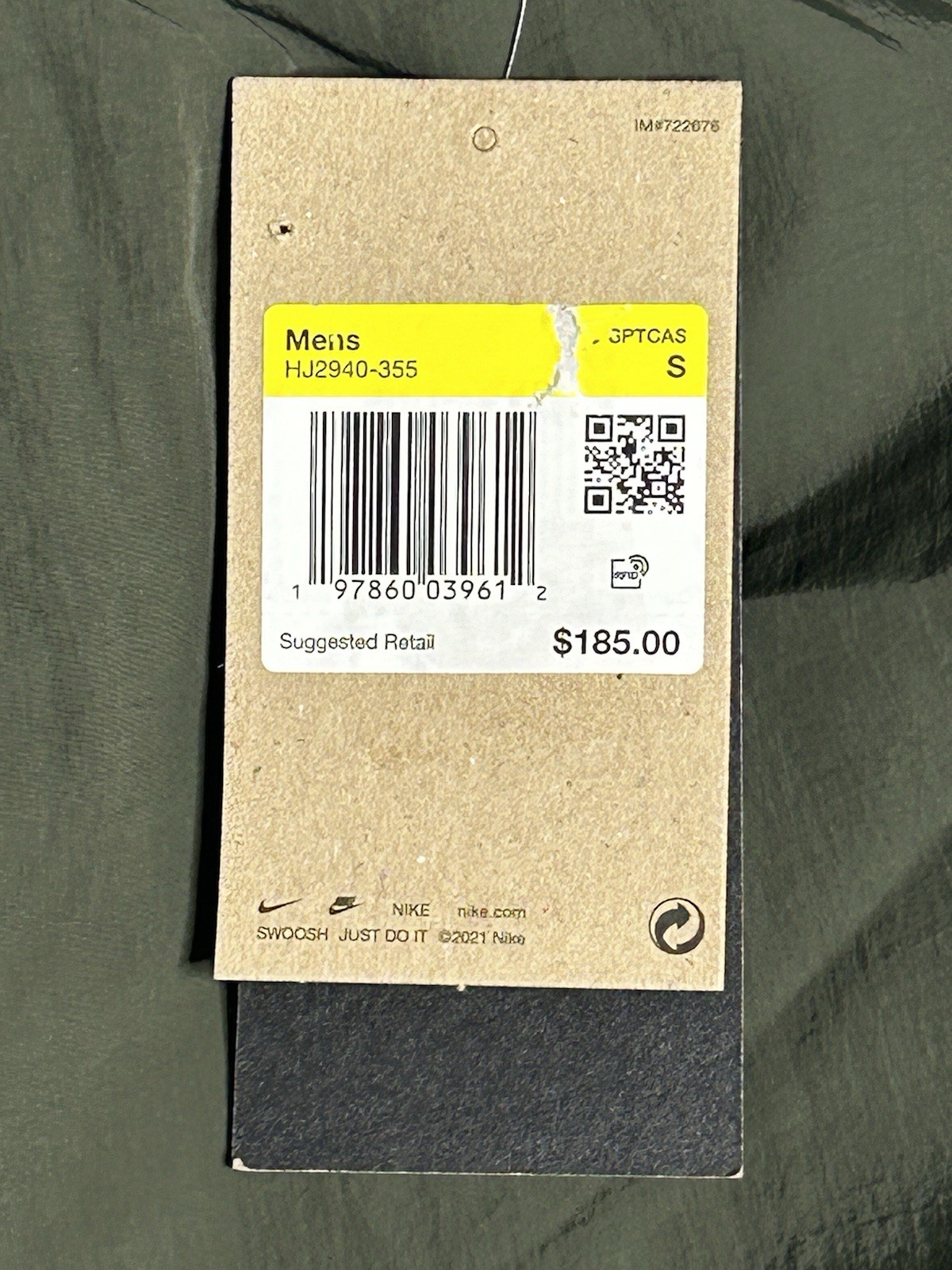 Nike Sportswear Tech Pack Woven Cargo Pants Olive Green HJ2940-355 Men Size S