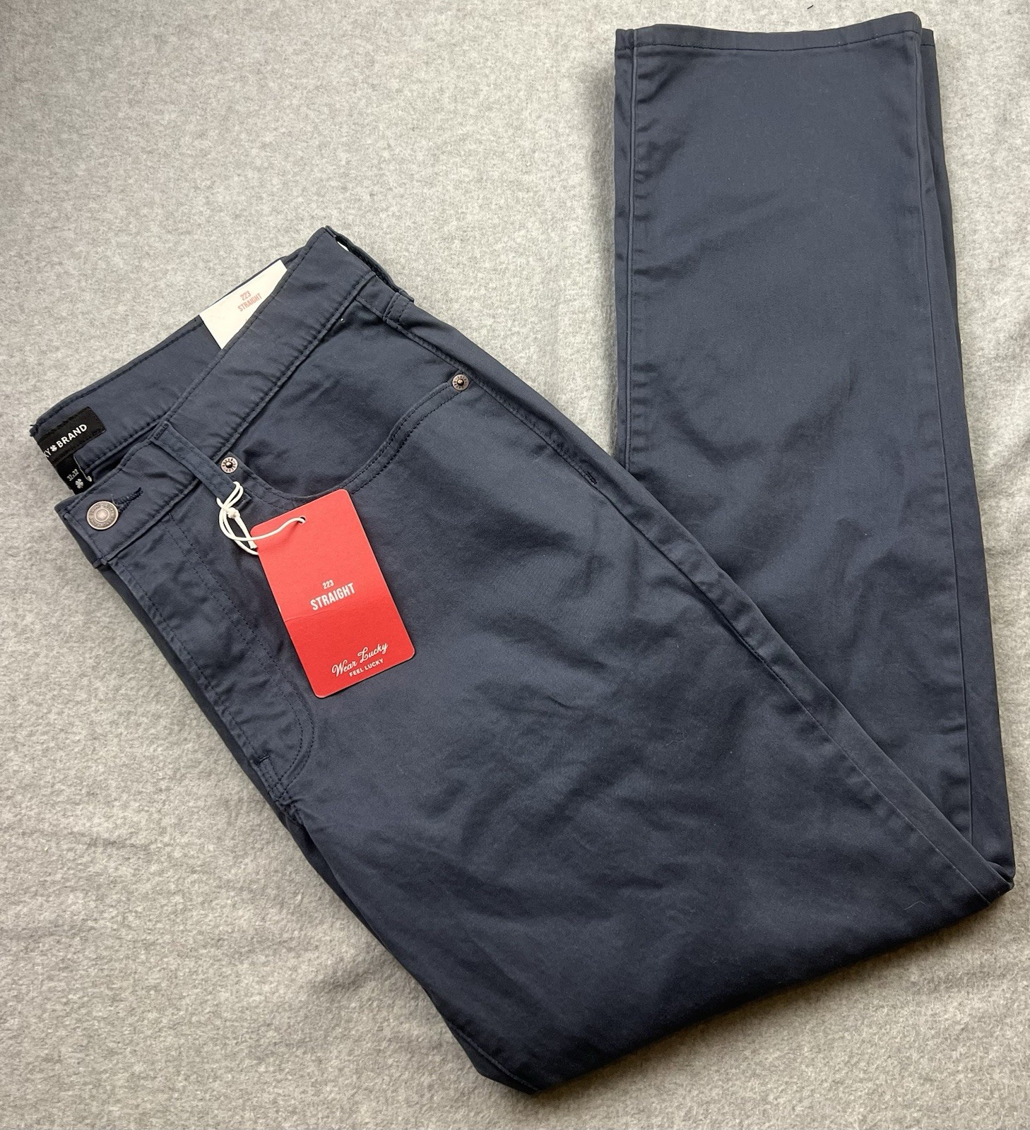 Lucky Brand 223 Straight Leg Advanced Stretch Men’s Pants W32 L32 Blue NWT