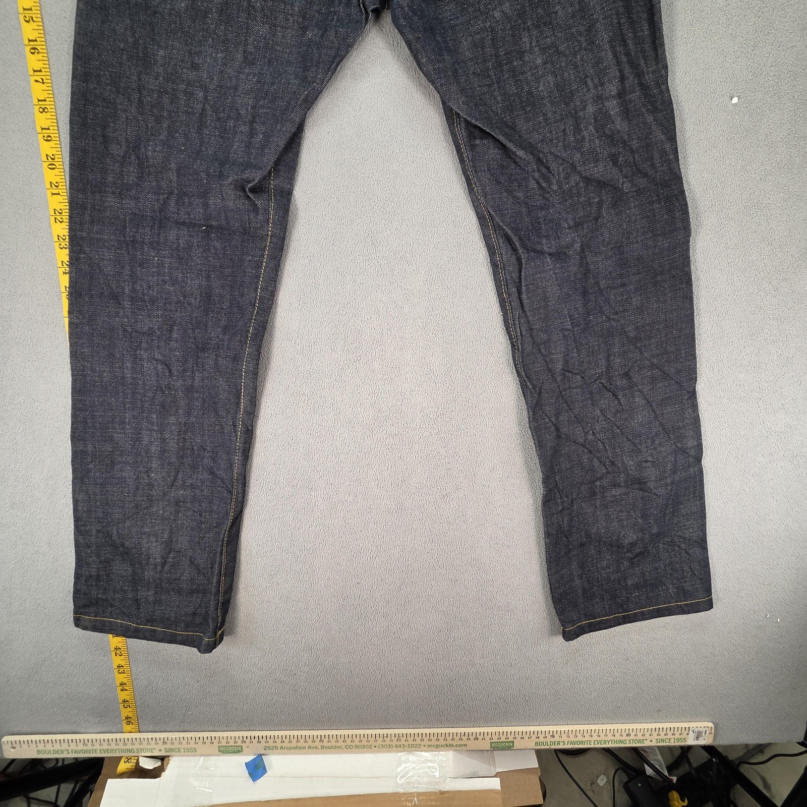Uniform Bridge Jeans Womens Selvedge High Rise Slim Straight Fits 26×29