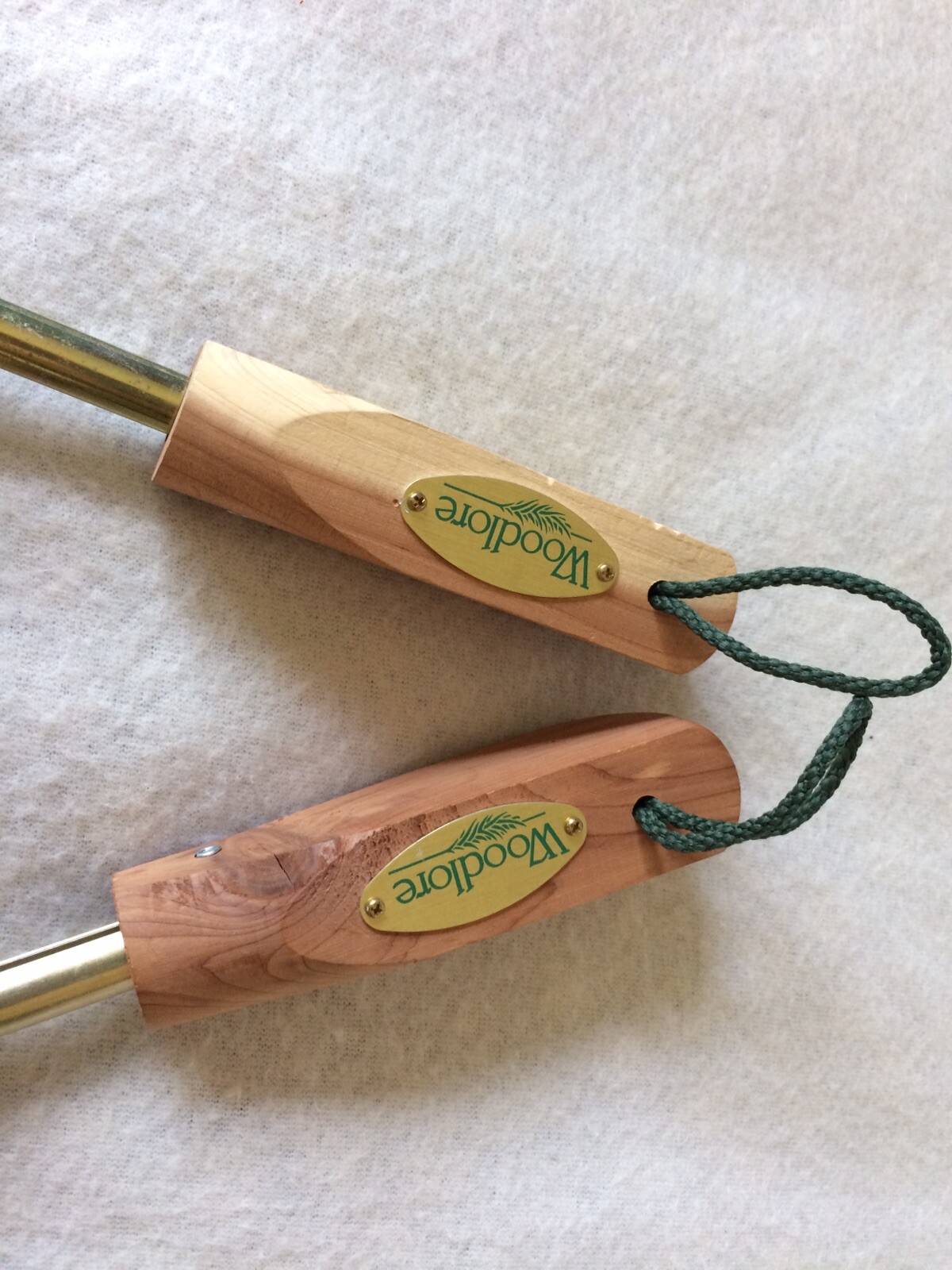 Woodlore Wooden Shoe Tree Shaper Form with Straps Made In USA 10.25 inches EUC