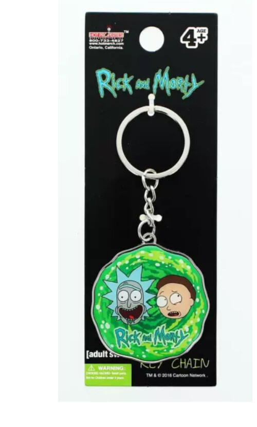 Rick and Morty Metal Portal Medallion Key Chain By Hot Properties 4″ x 1.75″