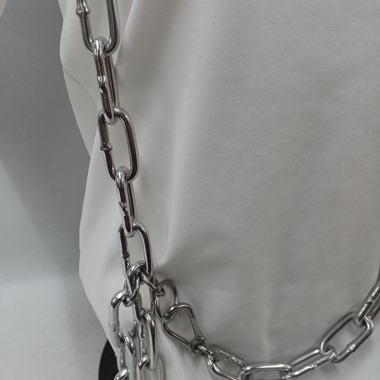 Comme Des Garçons Chain Harness T-Shirt S White Polyester