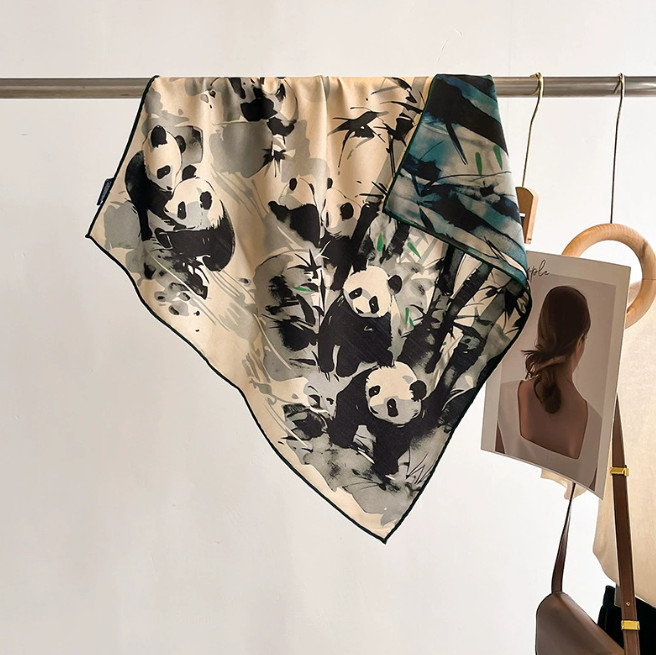 70% Cashmere 30% Silk Neckerchief cashew Print Wrap Scarf Shape Bandana 65X65cm