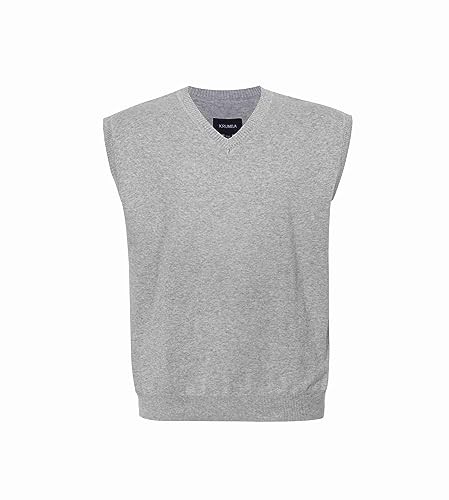 Krumba Men Oversized Sweater Vest: Plus Size Big Tall V Neck 5X-Large Charcoal