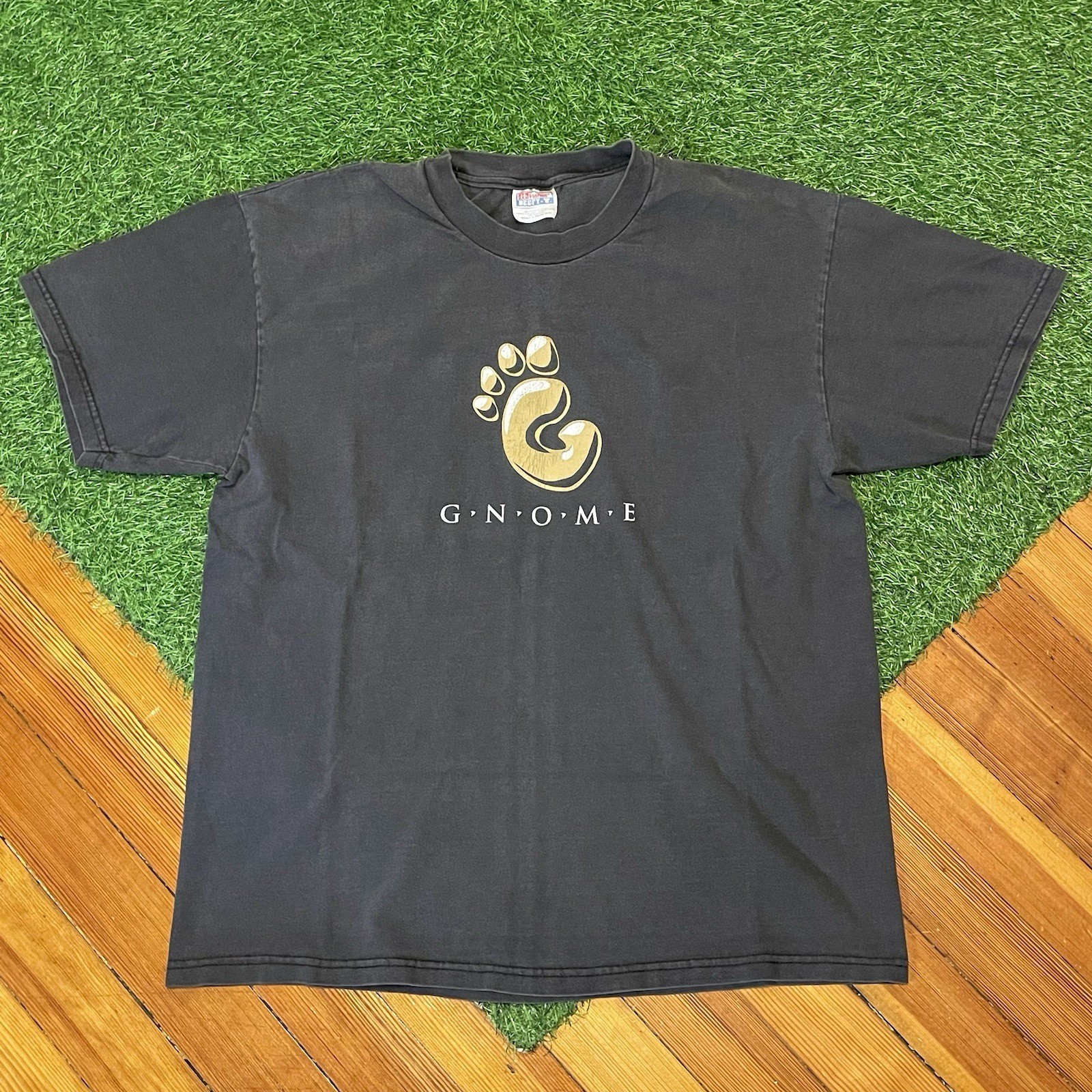 Vintage GNU Linux Free Software Foundation T Shirt Mens L Hanes USA Bill Gates