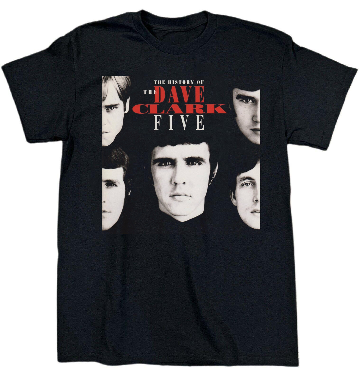 NEW History of the Dave Clark Five Heavy Cotton Black T Shirt S-5XL TR734