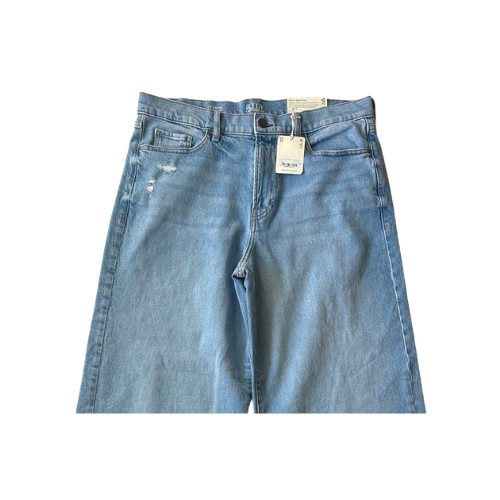 a.n.a Jeans High Rise Wide Leg Distressed Denim LT Coastal Blue Women’s Size 12