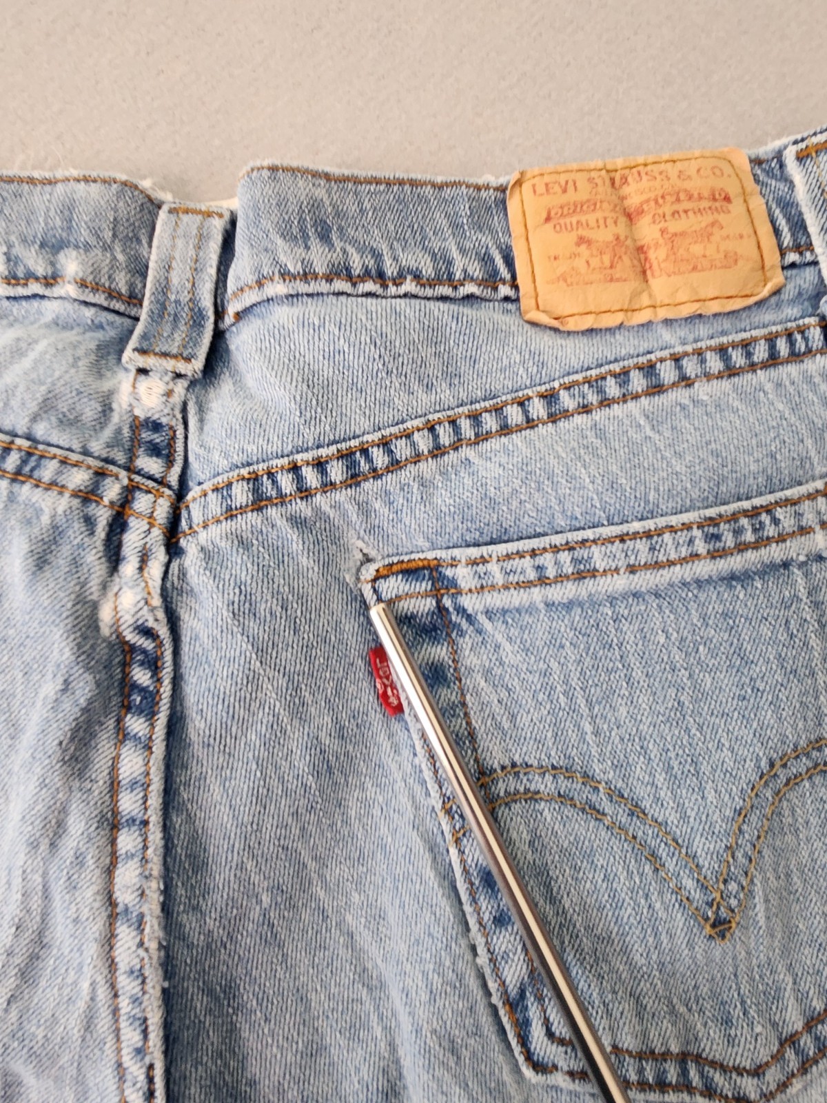 VTG Levi’s Button Fly Slouch Boot Cut Jeans Junior women’s Size 9 Low RIse