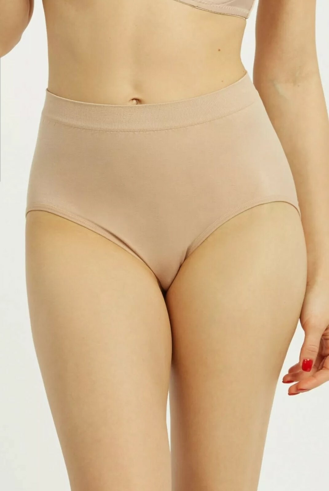6 12 Pack Women Seamless High Rise Full Coverage Nylon Panty Underwear One Size