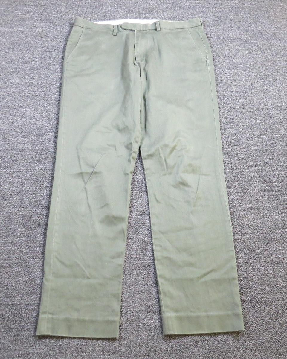 J Crew Bowery Pants Mens 32×30 Green Stretch Chino Straight Leg Casual Office