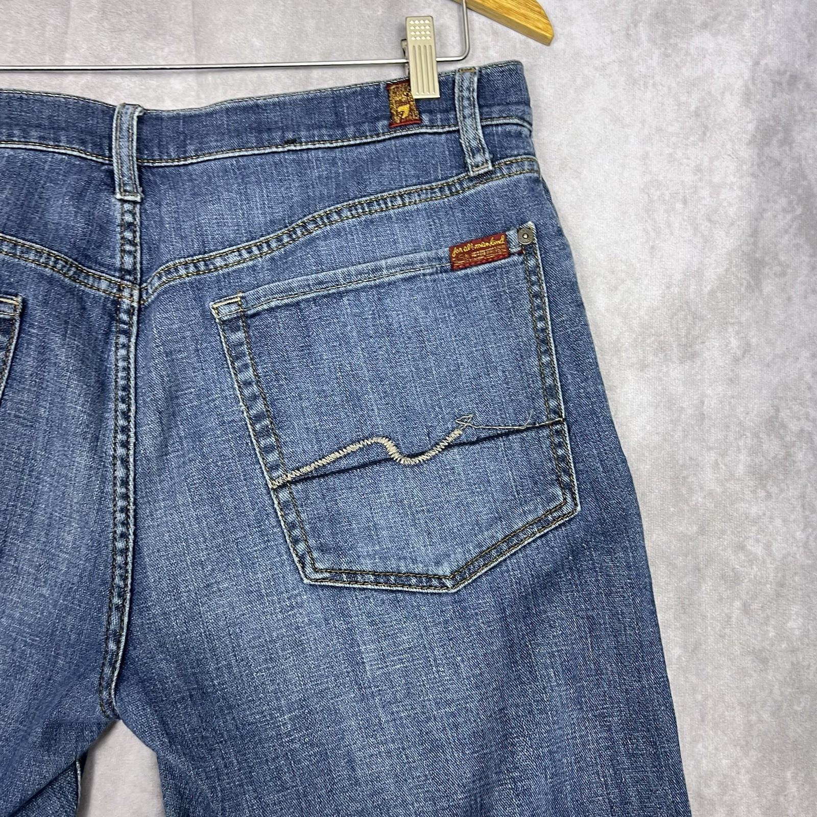 7 For All Mankind Men’s Standard Straight Leg Distressed Jeans