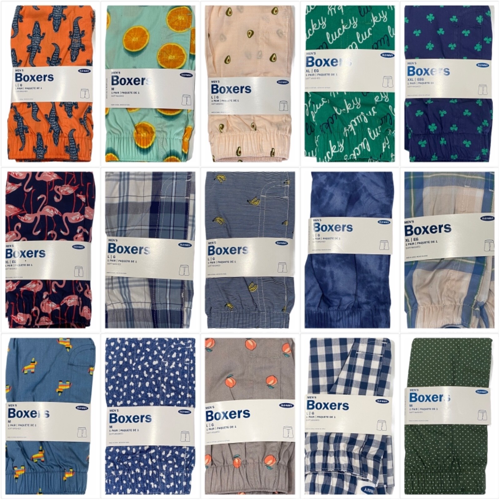 NWT OLD NAVY Boxer Underwear Sz S-M-L-XL-XXL-XXXL Assorted Colors #O6
