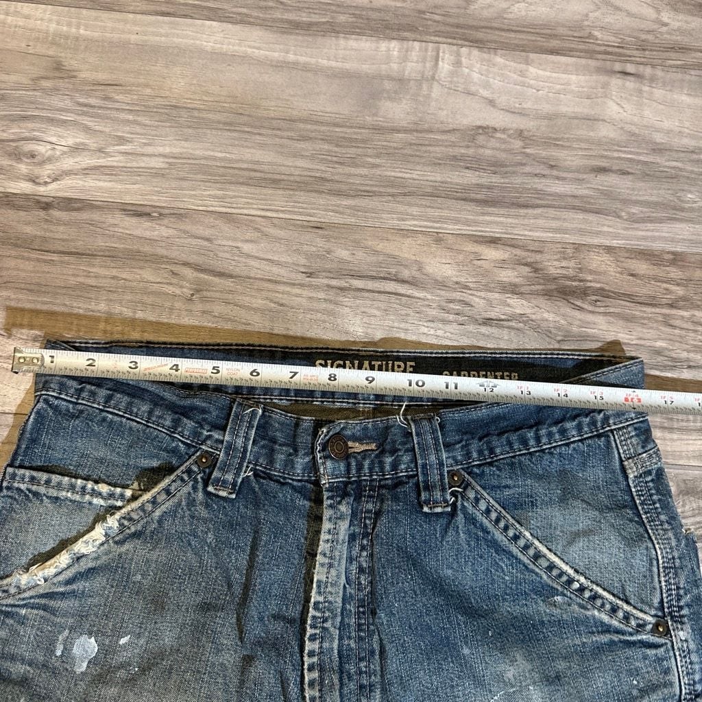 Signature by Levi Strauss & Co. Carpenter Jeans with Paint Splatter Distressing