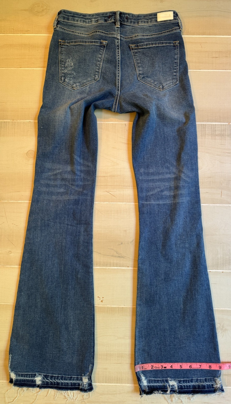 Dear John sloan bootcut distressed denim jeans SIZE 26 women’s 33″ inseam