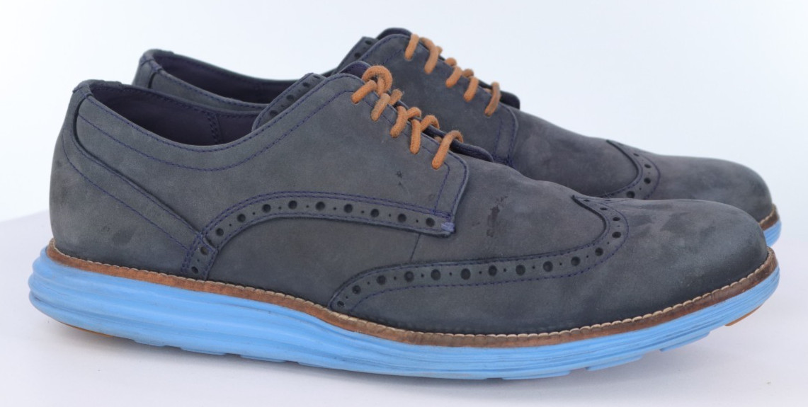 Cole Haan Original Grand Men’s Wingtip Oxford Shoes Size 10.5 M Nubuck Leather