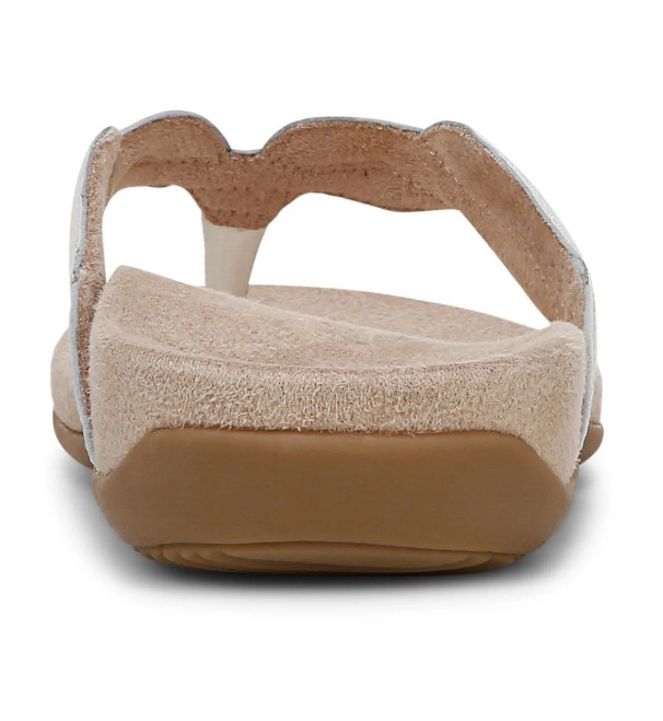 VIONIC Bella Braid Toe Post Sandal, White Nappa