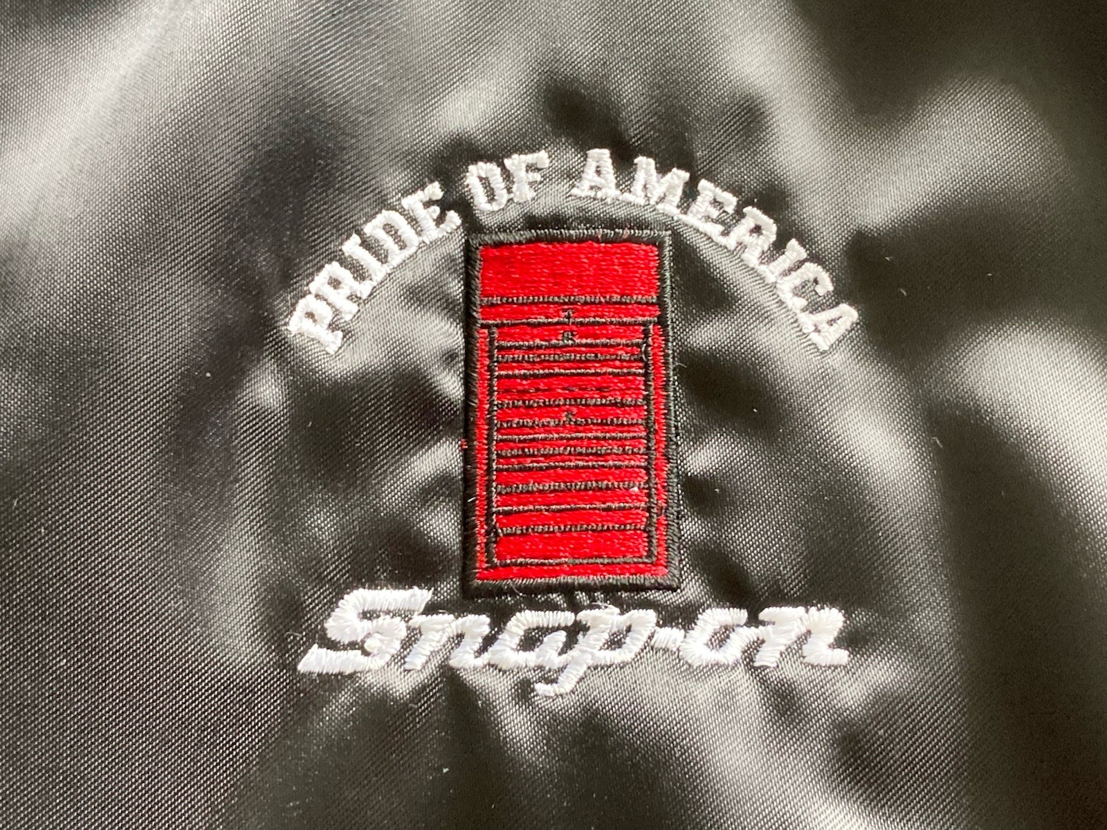 Snap-on Jacket Vtg Satin Mens Medium King Louie 1980s American Eagle made in USA