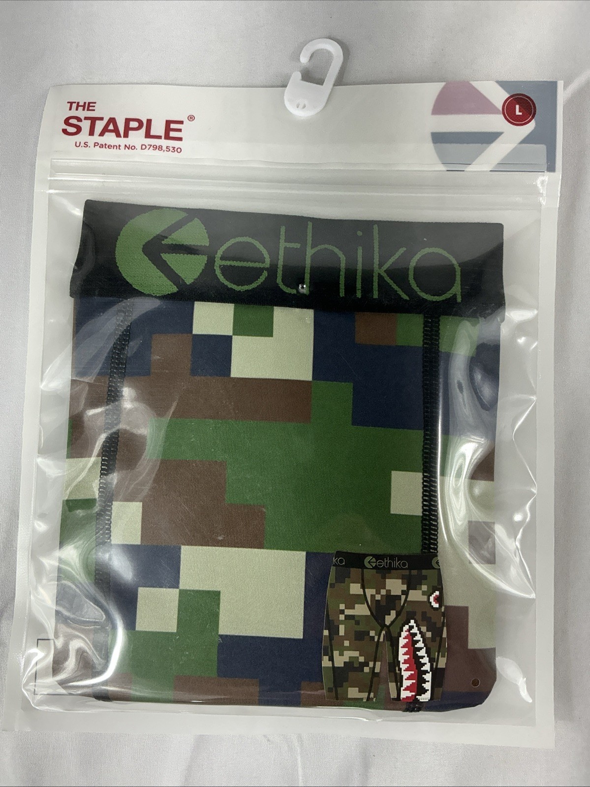 Ethika Boxer Briefs The Staple Fit “BOMBER HYPE” Digi Camo Shark Camouflage New