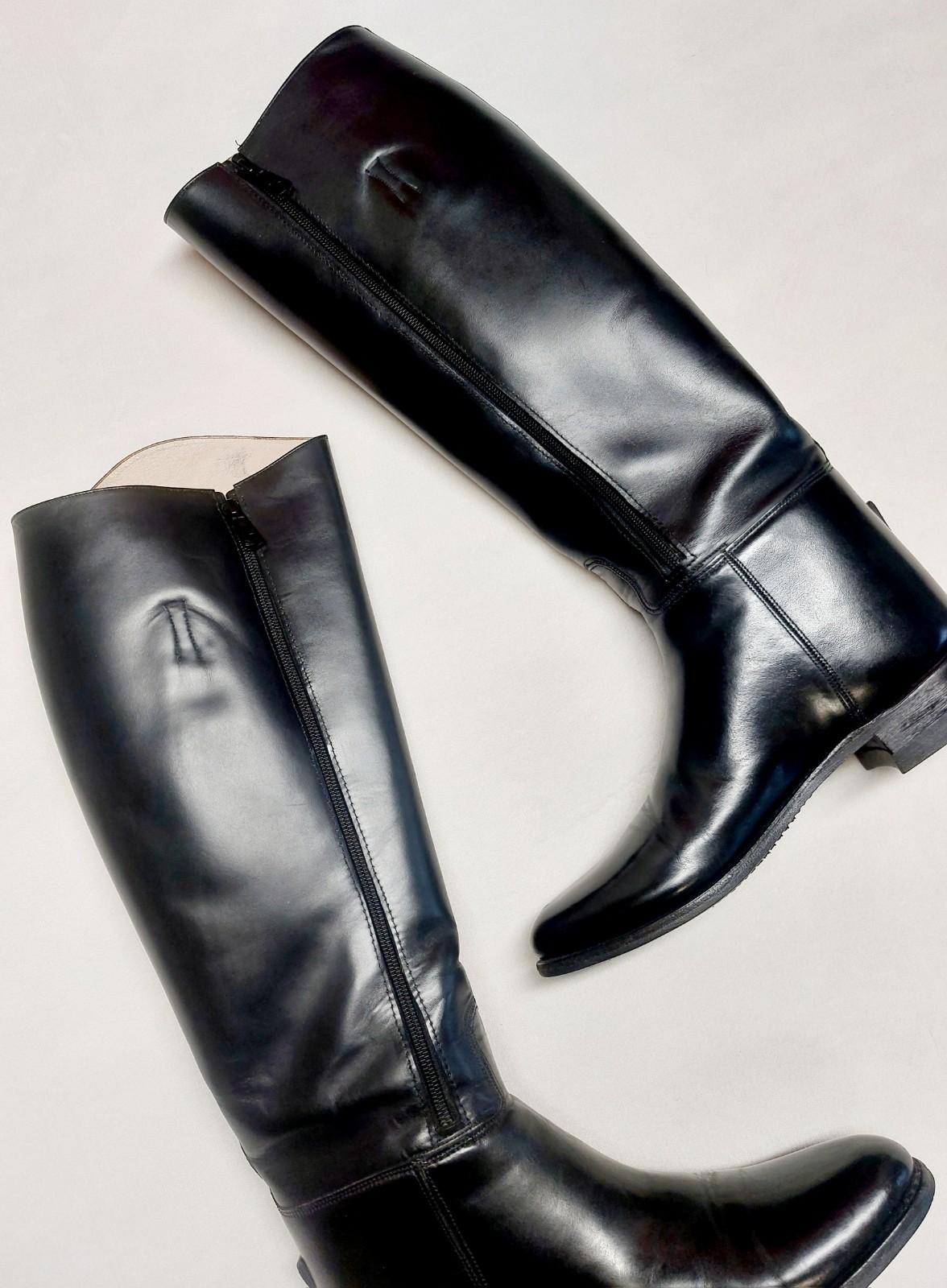 Women’s The Effingham Equestrian Riding Boots Style 100L Black Sz 8.5 Wide Calf