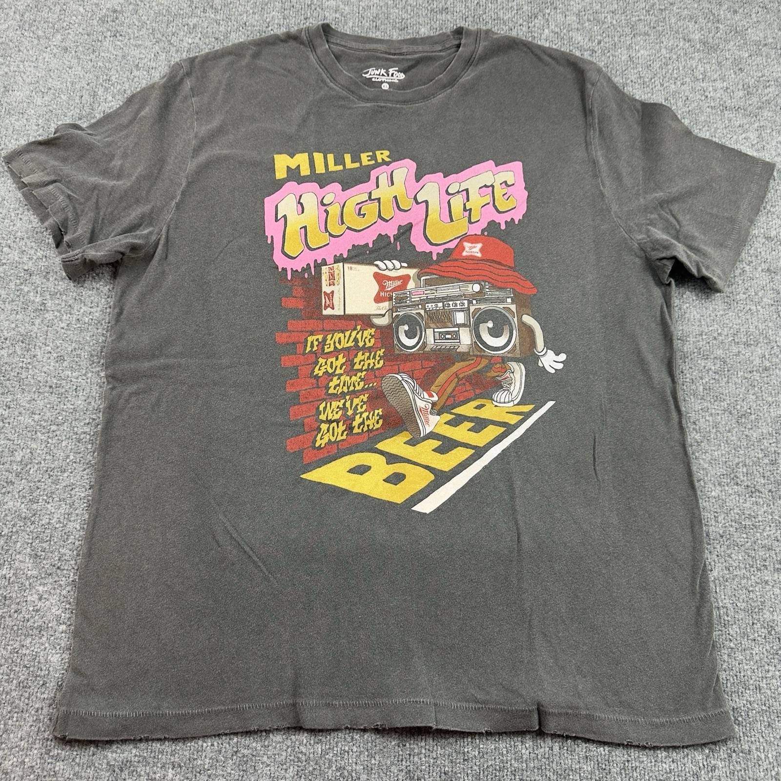 Miller High Life / Junk Food Clothing / Graphic T-Shirt Adult Size X-Large