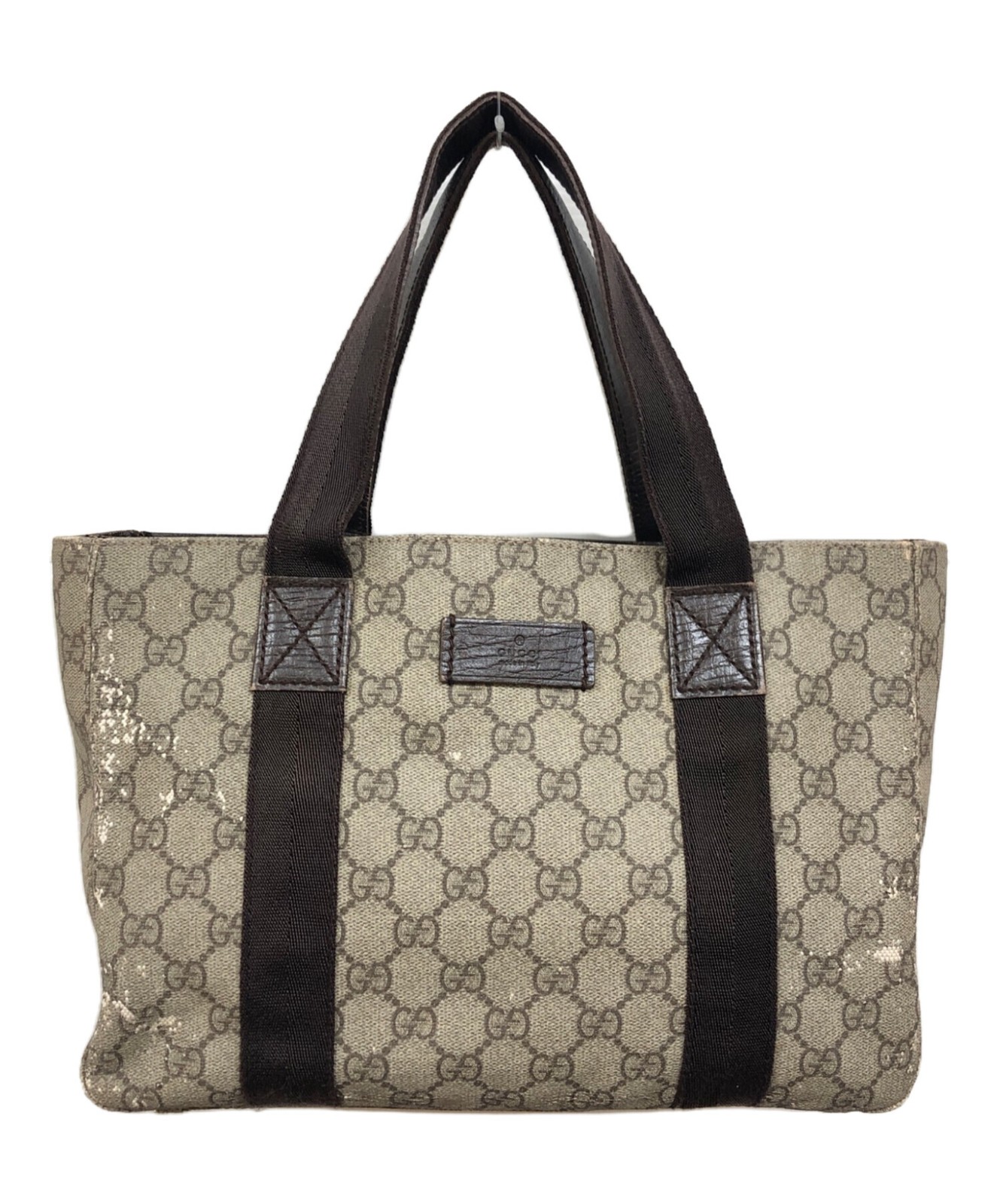 GUCCI Handbag GG Supreme Beige Authentic From Japan