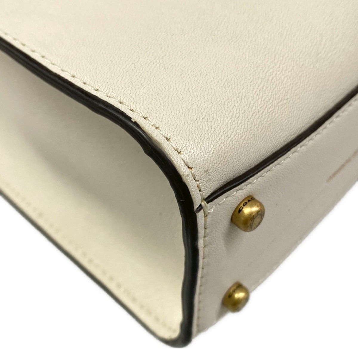 COACH Mini Kashin Tote C4828 Ivory Leather From Japan