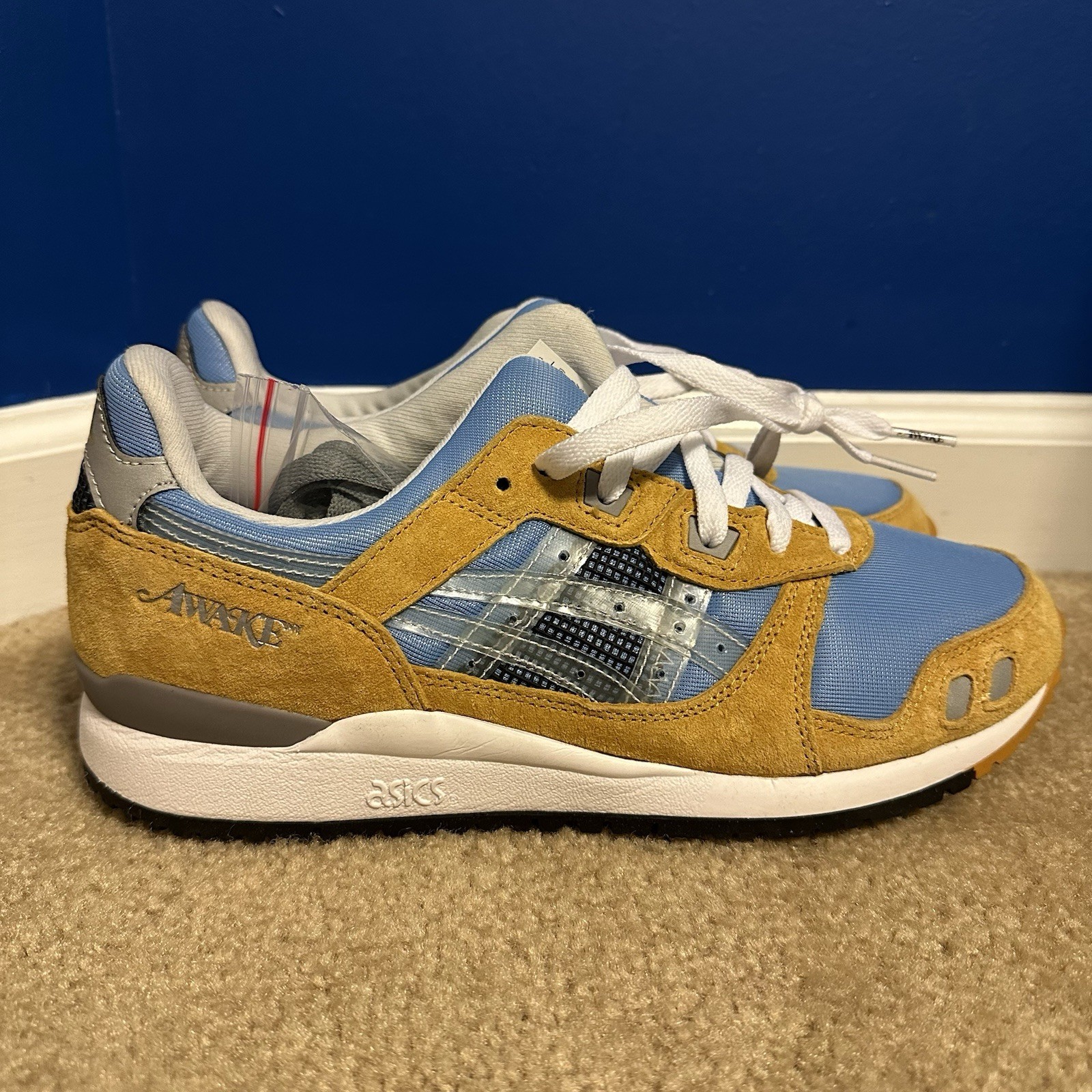 Asics Gel-Lyte III OG X Awake NY Mens Size 8 Della Robbia Blue Sneakers Shoes
